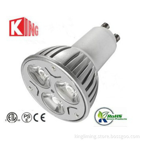 Dimmable led spotlight GU10 led lamp 3x1W 3x3W